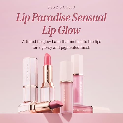 DEARDAHLIA Lip Paradise Sensual Lip Glow (Emily) - Weightless Hydrating Vegan Lipstick with Glossy Finish, Natural Radiant Glow & Shea Butter Nourishment. 0.11 oz