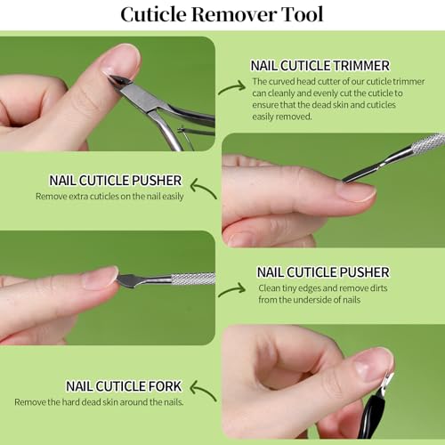 FANDAMEI Nail File Kit, Nail File, 15 PCS Emery Boards For Nails, Fingernail Files, Nail Files For Natural Nails, Nail Filer, Cuticle Trimmer, Cuticle Pusher, Manicure Tools, Nail Care Kit, Nail Tools