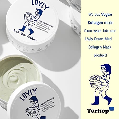 Loyly Green Mud Collagen Mask - Top Finnish Mud Vegan Collagen Mask for face, helps skin impurity and soothing. Refreshening scent, essential nutritions for all skin types.(5.29 oz)