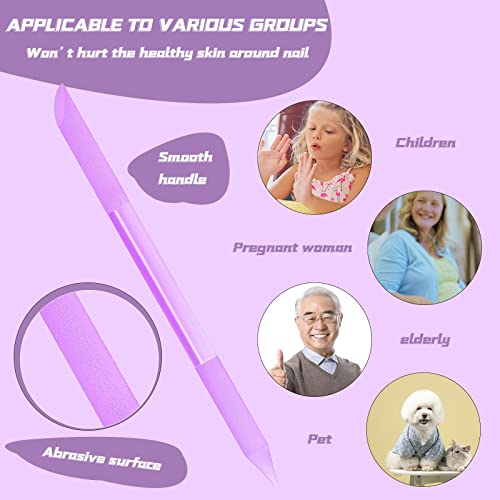 4Pcs Glass Cuticle Pusher, heemeei Dual-Ended Manicure Stick, Crystal Cuticle Pusher Glass File, Professional Precision Filing Cuticle Remover, Manicure Pedicure Tools for Nails and Cuticles Care¡¦