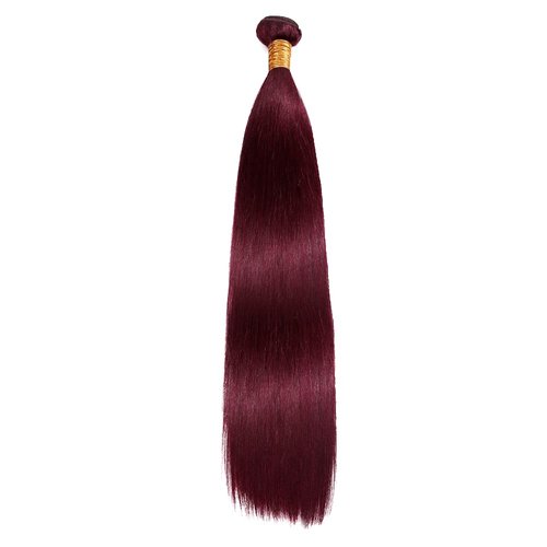 99J Bundle Wine Red Straight Human Hair Bundles Double Weft Wine Red Bundles For Black Women 99J Burgundy Straight 1 Bundle 18 Inch Burgundy Hair Weave
