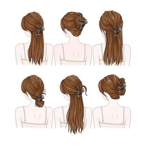 Mesovor 4 Pack Cute Bow Claw Clip for Women, Nonslip Large Matte Strong Hold Bows Hair Clips for Thin and Thick Hair | Chic Hair Styling Accessories (4.1" Black, Leopard)