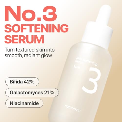 numbuzin No.3 Serum | Skin Softening Serum | Pores, Textured, Bumpy, Rough to Glass Skin | Bifida, Galactomyces, Niacinamide, Adenosine, Panthenol | 1.69 fl. oz.