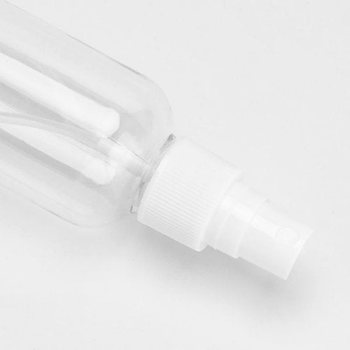 HEIHAK 50 PCS 120ml 4oz Clear Spray Bottles, Small Plastic Fine Mist Spray Bottles Bulk, Empty Bottles Refillable Travel Size Containers for Essential Oils, Hair Perfume Liquid