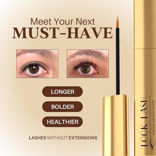 Look Lash Eyelash Enhancing Serum & Eyebrow Serum ? Supports Longer-Looking Lashes and Fuller Brows, Gentle for Sensitive Skin, 5.5 ml, 6?8 Mo Supply
