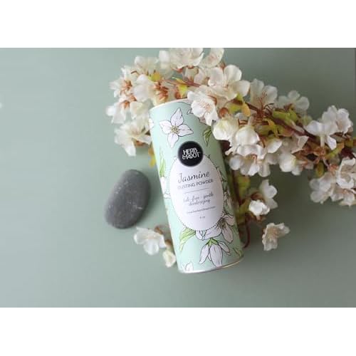 Jasmine Talc-Free Dusting Powder with Arrowroot & Oats - Soothing Body Powder for Women, Chafing, Deodorizing, Foot & Shoe Freshness
