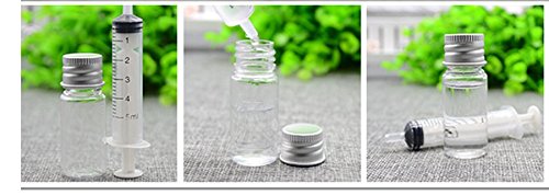 12Pcs 10ml/20ml Empty Refillable Clear Plastic Bottle with Aluminum Screw Cap Travel Small Container (20 ML)