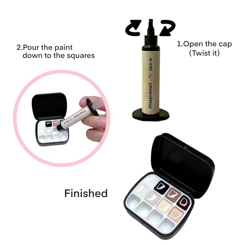 Advanced Painting Gel for Nail Art,8 colour kit with 2 palette(12 divsions),Non wipe,Manicure Professional Nail Salon DIY at Home Gift (Set A)