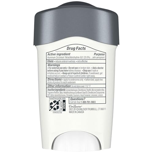 DOVE MEN + CARE Clinical Protection Antiperspirant Clean Comfort Stick for Men 96-Hour Sweat and Odor Protection Clinical Strength Antiperspirant with 1/4 Moisturizing Cream 1.7 oz