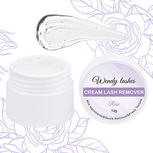 Lash Remover for Lash Extensions Low Irritation 10g Cream Glue-Remover Professional Fast Sensitive Skin Dissolution Lash Extension Remover By WENDY LASHES£¨Rose,10g£©