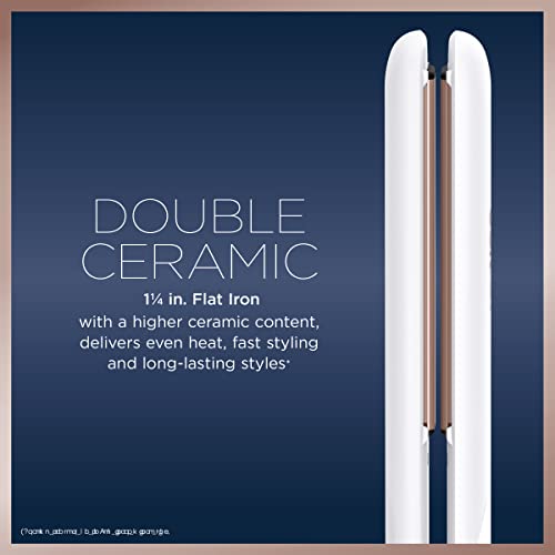 Conair Double Ceramic Flat Iron, 1 1/4-inch Hair Straightener