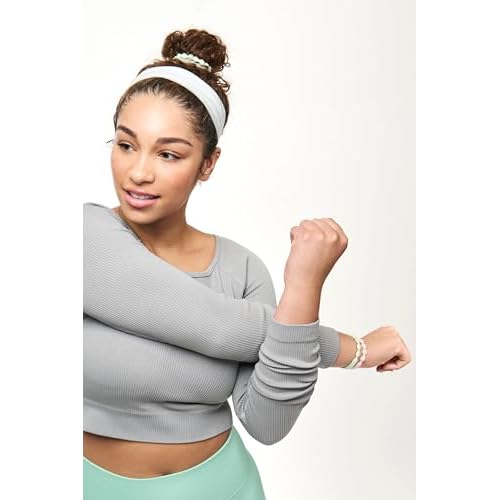 Goody Sport Forever Glow in the Dark Elastic Hair Ties - 10 Ct, 5 Assorted Colors, No Damage, 3X Stronger, Sport-Level Grip, All Hair Types