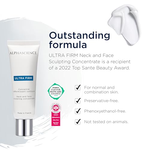 ALPHASCIENCE ULTRA FIRM Cream - Neck and Face Sculpting Concentrate -Skincare - Improves Elasticity and Texture - for Sagging, Rough Skin and Contouring the Face - 50 ml / 1.7 fl. oz.