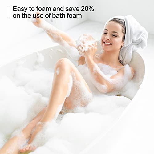 Fishent Bath Loofah Sponge, 3 Pack loofahs Exfoliating Body Scrubber, 60g Soft Mesh Pouf Shower Puffs, Loofa for Women and Men
