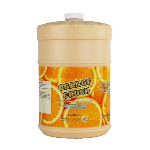 Zenex Orange Crush Hand Soap with Pumice and Skin Conditioners - Industrial Hand Cleaner | Citrus Cr?me Scent | Dissolve Tough Soils | Does Not Dry Out Skin | 1 Gallon (4-Pack)