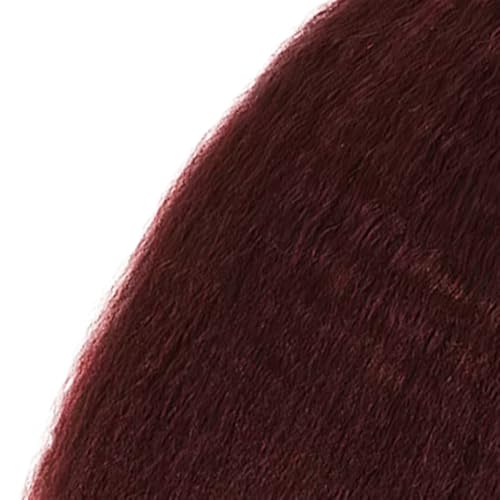 Wine Red Bundles Human Hair Yaki Straight Bundles 12 14 16 Inch #99J Burgundy Kinky Straight Bundle Unprocessed Brazilian Virgin Weave Hair 3 Bundle 50 Gram Per Bundle