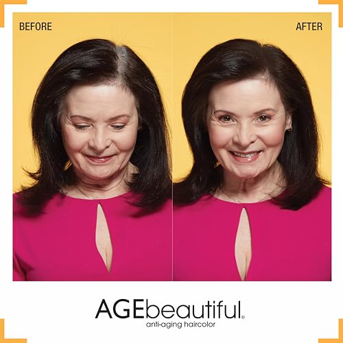 AGE beautiful Root Touch Up Hair Color Spray | Touch-Up Gray Concealer | Temporary Cover Up | Adds Volume & Covers Thinning Patches | Water, Sweat, Stain Resistant