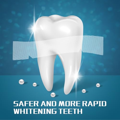 Teeth Whitening Strip 22 Treatments - Whitening Strips for Sensitive People, Fast Remove Smoking, Coffee, Wine Stains, Teeth Brightening Kit Pack of 44 Non-Slip Strips