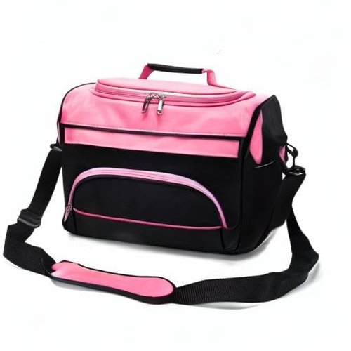 MAXPAND Small Hairdressing Bags for Stylists Hairdresser Bag for Supplies with Shoulder Strap Cosmetics Beauty Hairstylist Bag Makeup Salon Organizer Bag with YKK Zipper (BLACK), 13.8" x 8.7" x 9.5"