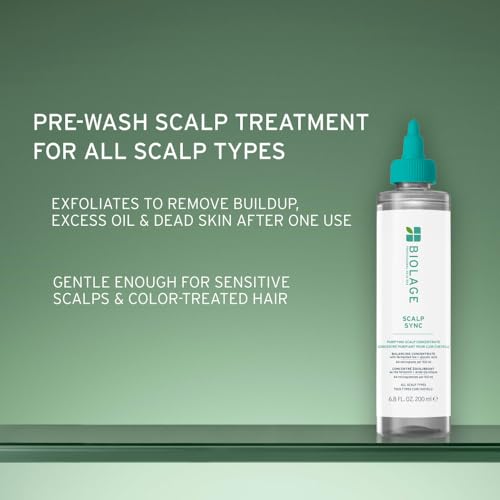 Biolage Scalp Sync Purifying Concentrate - Exfoliating & Clarifying Dry Scalp Treatment, Refreshing & Reinvigorating, Fermented Tea Blend & Glycolic Acid