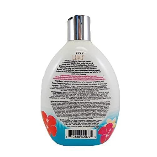 Tan Asz U Luau Advanced 200X Island Black Bronzer Dark Tanning Lotion Accelerator for Indoor Tanning Beds 13.5 fl. oz.