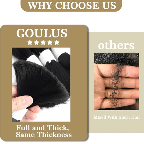Body Wave Bulk Human Hair For Braiding No Weft Braids Human Hair Brading Hair Extensions 100g One Bundle Wet and Wavy Human Braiding Hair For Boho Braids Natural Black(20inch, Natural Black)