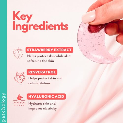 Patchology Serve Chilled Ros? Hydrating Under Eye Patches ? Hyaluronic Acid & Antioxidant-Infused Eye Masks to Reduce Dark Circles, Puffiness & Fine Lines - Ideal Skincare Essentials (5 Pairs)