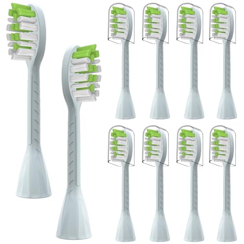 Replacement Toothbrush Heads for Philips One Series Sonicare Battery Toothbrush BH1022/07, 10 Count Replacement Toothbrush Heads with Cover Compatible with BH1022/07