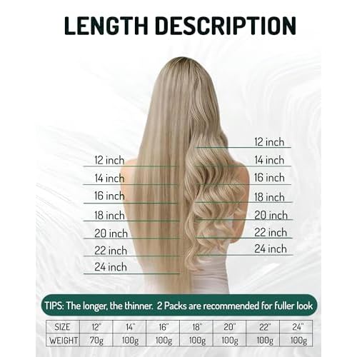 RUNATURE Sew in Hair Extensions Real Human Hair 22 Inch Weft Hair Extensions Long Human Hair Weft Extensions, Straight Remy Hair, Double Weft Sew in Extensions 100g #8P60