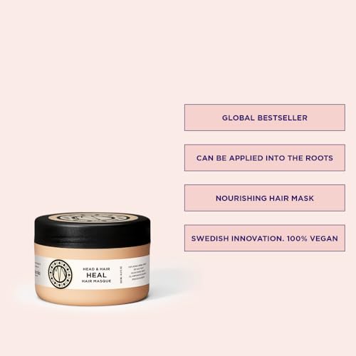 Maria Nila Head & Hair Heal, Hair Mask 8.5 Fl Oz, Soothing Aloe Vera for dry & itchy scalps, 100% Vegan & Sulfate/Paraben free