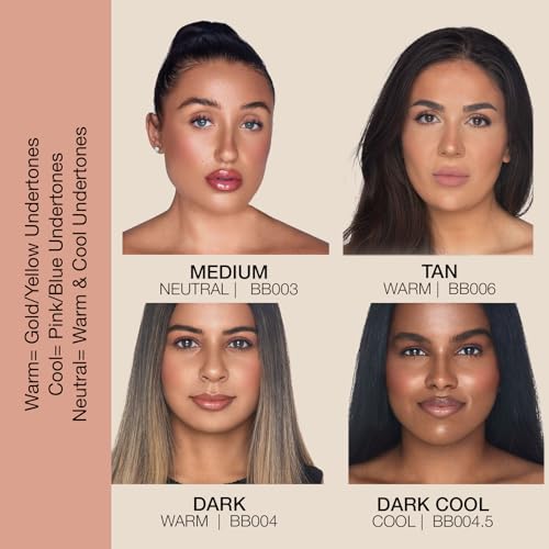 Bellapierre BB Cream SPF 20 ? Mineral Sunscreen & Liquid Foundation, Lightweight Face Moisturizer with Buildable Coverage, Matte Finish, Non-Toxic, Paraben-Free, Cruelty-Free ? 1.7 oz - Medium Cool