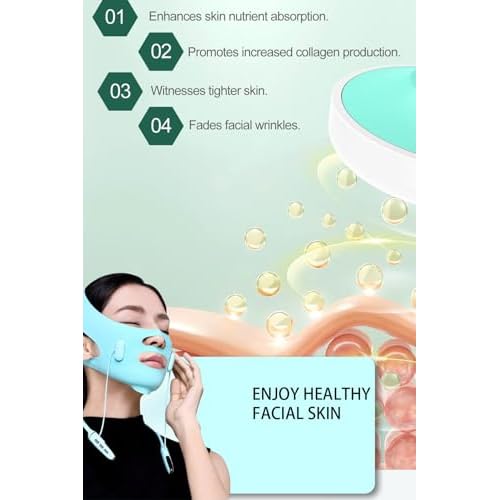 Face Belts with Adjustable Straps,Double Chin Reducer and Face Lift Device with 4 Modes and 5 Gear Adjustable Intensities,Double Chin Machine for V-face