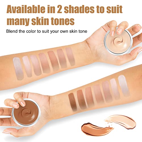 Tattoo Cover Up Makeup, 2 Colors Tattoo Cover Up Concealer, Suitable for Scars, Vitiligo, Spots, Waterproof and Sweatproof