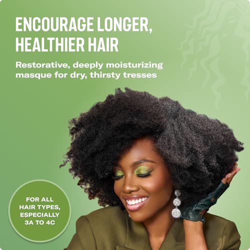 Mielle Organics Rosemary Mint Strengthening Hair Mask for Damaged Hair - Deep Conditioning Treatment Enriched with Biotin, Honey & Coconut Oil - Helps Encourage Longer, Healthier Strands (12 Oz)
