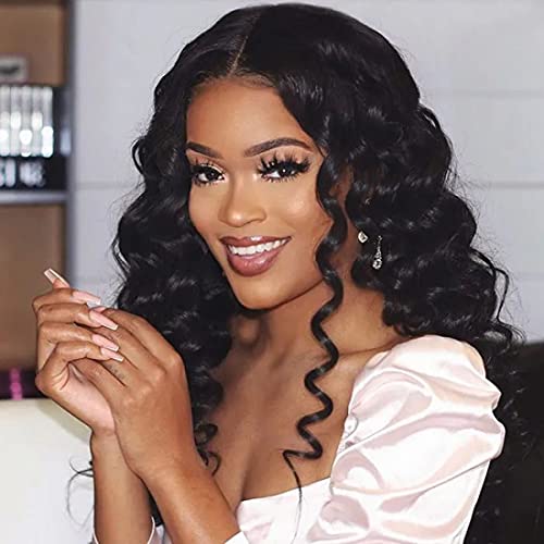 UNice Hair 10A Brazilian Loose Deep Wave Hair 3 Bundles, 100% Unprocessed Human Virgin Hair Weave Extensions Natural Color (16 18 20)