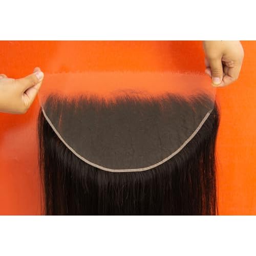 13x6 HD Lace Frontal, 0.11mm Ultra-Thin Skinlike Invisible Swiss Real HD Lace Frontal Closure Pre Plucked with Baby Hair Brazilian Virgin Human Hair Ear to Ear 13x6 Lace Frontal 12 Inch