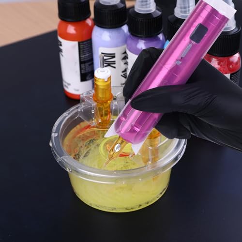 20PCS Disposable Tattoo Cartridge Cup Holder Plastic Tattoo Cartridge Tray For Tattoo Inks Needle Holder Placement Rack Disposable Plastic Cup Working Cup Cleaning Cup