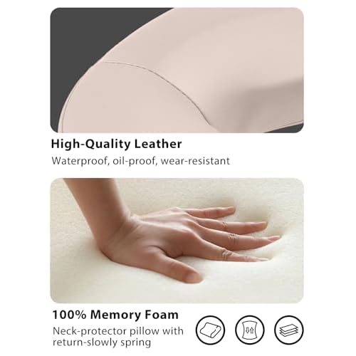 TOROKOM Adjustable Headrest Face Pillow Cradle & Face Cushion Support Bracket, Headrest Face Cushion Face Pillow, Salon Home Mattress Massage Kit (Cream)
