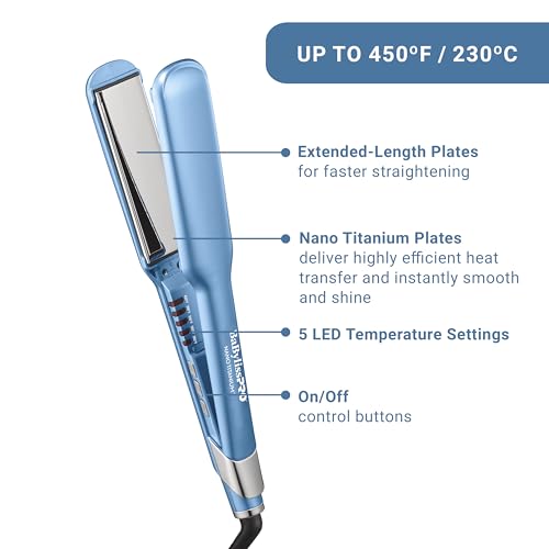 Nano Titanium Ultra-Sleek Hair Straightener, Flat Iron for All Hair Types