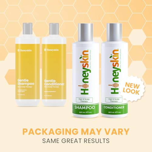 Honeyskin Hair Growth Shampoo and Conditioner for Women ? Sulfate-Free, Hydrating & Volumizing Set with Manuka Honey & Aloe Vera ? Non-Toxic Hair Thickening Shampoo for Thinning Hair 16oz