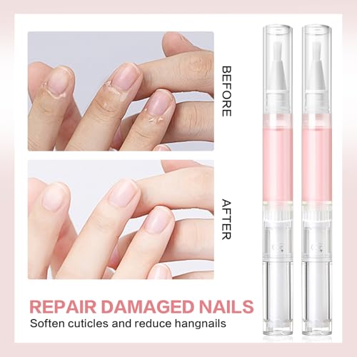 Radiant Nail Growth Oil, Nail Strengthener, Cuticle Oil for Nails, Moisturize Strengthen Nail Care Oil, Finger Edge Manicure Nourishing Pen, Anti-hangbnail removal, Nail Skin Edge Care (Rose)