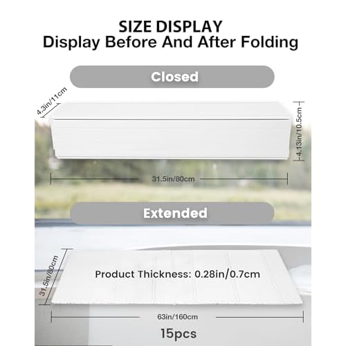 Foldable Bathtub Tray - PVC Waterproof Folding Bathtub Cover - Dustproof Shutter Bath Lid Insulation Panel for Home Bathtubs Bathroom SPA Loadable up to 13lb£¨160x80x0.7cm£©