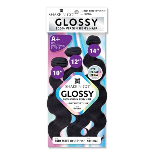 Shake-N-Go - GLOSSY 100% VIRGIN REMY HAIR - BODY WAVE (14"/16"/18", NATURAL)