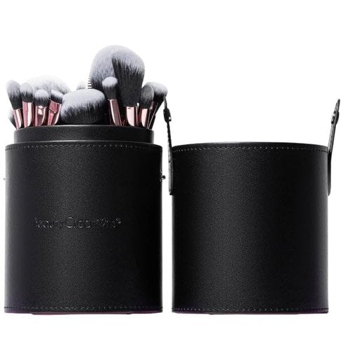 24 Piece Brush Set with Matching Travel Case Container (Unbothered)
