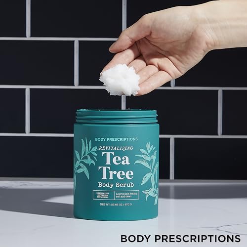 Body Prescriptions Exfoliating Body Scrub ? Body Cleanser for Nourished, Ultra-Smooth Skin, Tea Tree