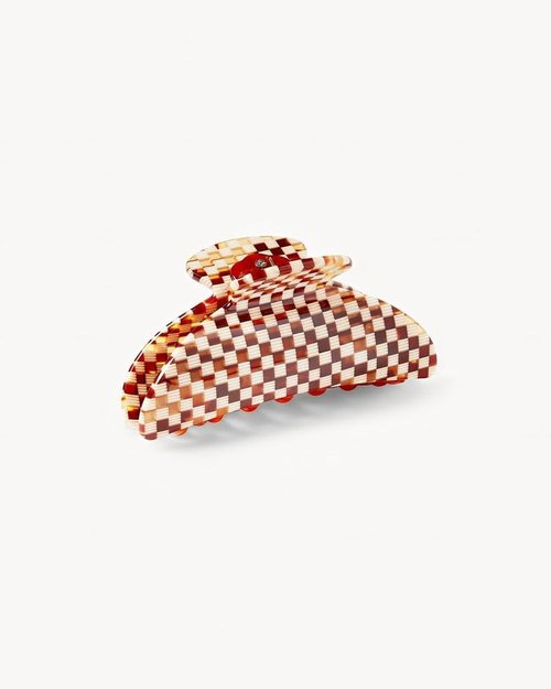 MACHETE Women Hair Clip Midi Heirloom Claw Clip, 3.5 inch Hair Clamp Fashion Hair Accessories (Tortoise Checker)