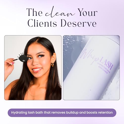 LivBay Whip Lash Foam Cleanser, Lash Bath for Eyelash Extensions, Mousse-Like Foam Cleanser for Extensions, Hydrating Eyelash Bath, Up to 200 Lash Baths, 100ml