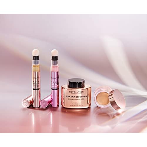 Makeup Revolution Eye Bright Concealer, Buildable Coverage, Dewy Finish, Fair, 3ml