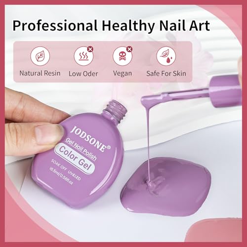 JODSONE 30 Colors Gel Nail Polish Set Same Color Same Bottles 6 PCS of Functional Gel Polish