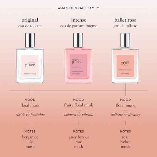 philosophy amazing grace ballet rose - dreamy & floral women's perfume - with notes of rose, lychee & musk